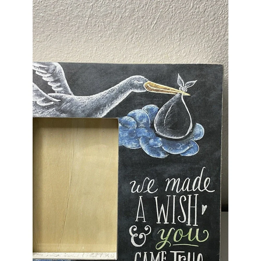We Made A Wish & You Came True 4x6 Wood Box Picture Frame Primitives By Kathy